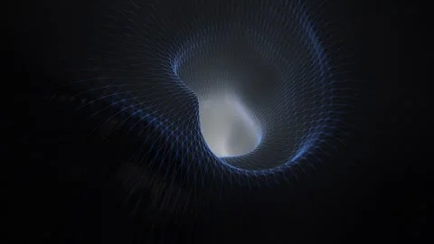 Continuous Loop Inside Abstract Vortex Tunnel With Mesh Pattern. Stock Footage 254583729