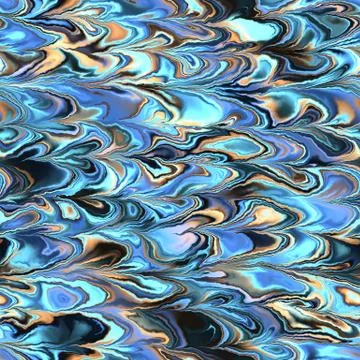 Continuous  marbling paper pattern Stock Illustration