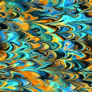 Continuous  marbling paper pattern Stock Illustration