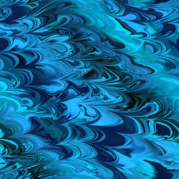 Continuous  marbling paper pattern Stock Illustration