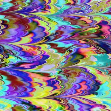 Continuous  marbling paper pattern Stock Illustration