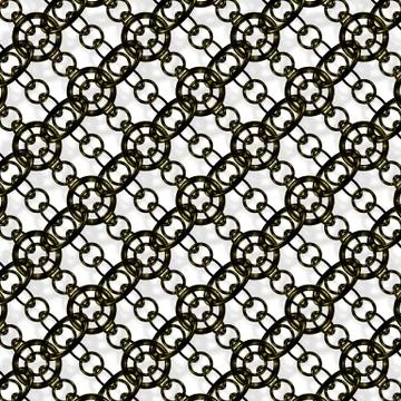 Continuous   metal chain pattern Stock Illustration