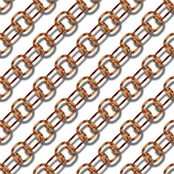 Continuous   metal chain pattern Stock Illustration