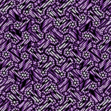 Continuous mosaic of zigzag elements in violet and purple colors Stock Illustration