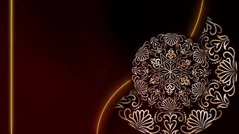 Continuous Motion Loop Luna Zenith Mandala Ramadan Background Video stock 327720375