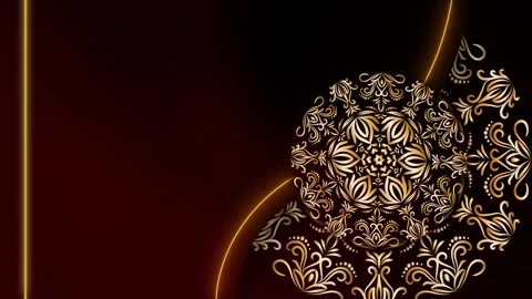 Continuous Motion Loop Nebula Core Mandala Ramadan Background Stock Footage 327720380