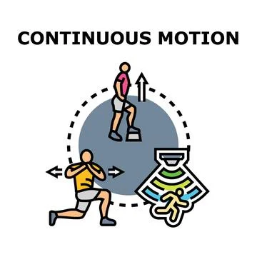 Continuous motion training exercise routine Stock Illustration