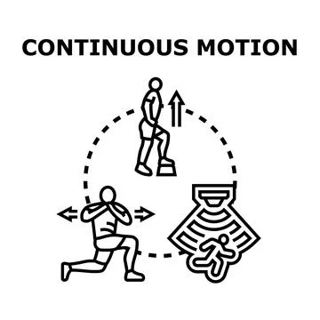 Continuous motion training exercise routine Stock Illustration