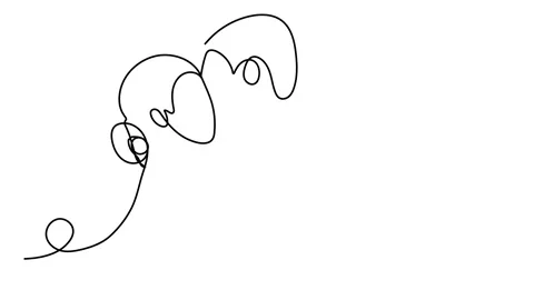 Continuous one drawn single line of romantic kiss of two lovers, newlyweds, youn 스톡 동영상 149355164