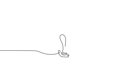 Continuous one line of abstract cute penguin walking poster for wallpaper Stock Footage 227566632