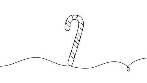 Continuous one line candy drawing art cane shop cotton peppermint. Candy line Stock Illustration