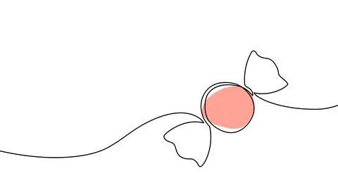 Continuous one line candy drawing art cane shop cotton peppermint. Candy line 스톡 일러스트