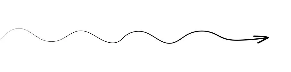 Continuous one line drawing. Arrow symbol icon in simple linear doodle style Stock Illustration
