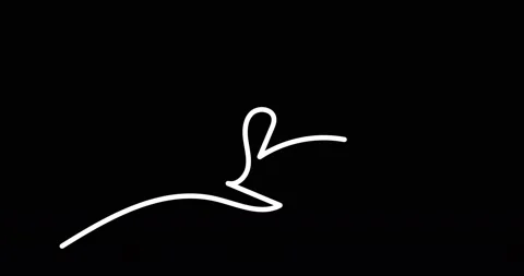 Continuous one line drawing. Flying bird logo. Black and white flower Stock Footage 170518101