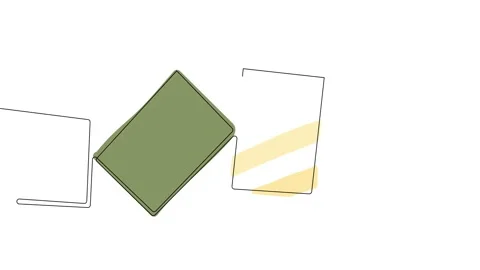 Continuous one line drawing of gift box Stock Footage 165819157