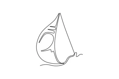 Continuous one line drawing of half cut sliced healthy organic jicama for o.. 스톡 일러스트