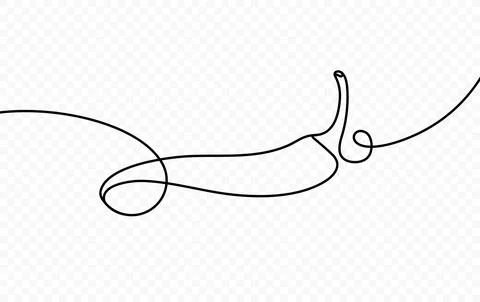 Continuous one line drawing of hot red chili pepper vector design Stock Illustration