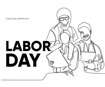 Continuous one line drawing of Industry maintenance engineer wearing uniform Stock Illustration