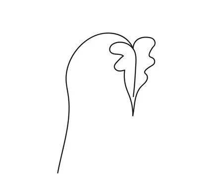 Continuous one line drawing of an leaf. Line art. Plant, greenery. Concept of Stock Illustration