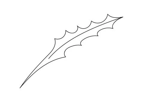 Continuous one line drawing of an leaf. Line art. Dandelion leaf. Concept of Stock Illustration