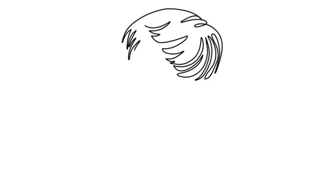 Continuous one line drawing of man portrait. Hairstyle. Fashionable men's style. Stock Footage 144047426