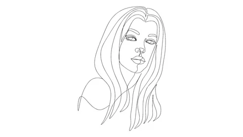 Continuous one line drawing morning, breakfast, meal character at the table Video stock 128426437