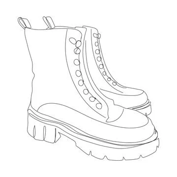 Continuous one line drawing shoes in style casual monochromatic illustration Illustration