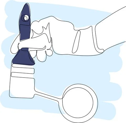 Continuous one line drawing of tools for builders Illustrazione stock