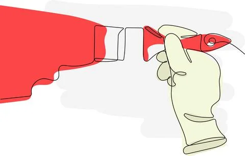 Continuous one line drawing of tools for builders Illustrazione stock