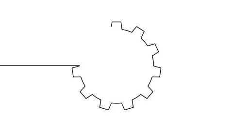 Continuous one line of a gear cogwheel symbolizing engineering and innovati.. Stock Footage 347086255