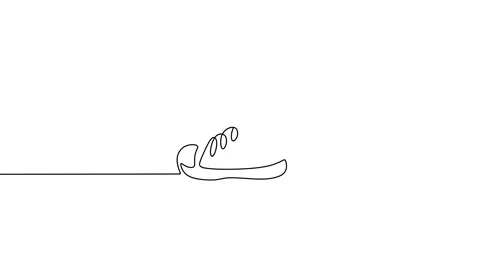Continuous one line of a pair of one shoes animation Stock Footage 227564696