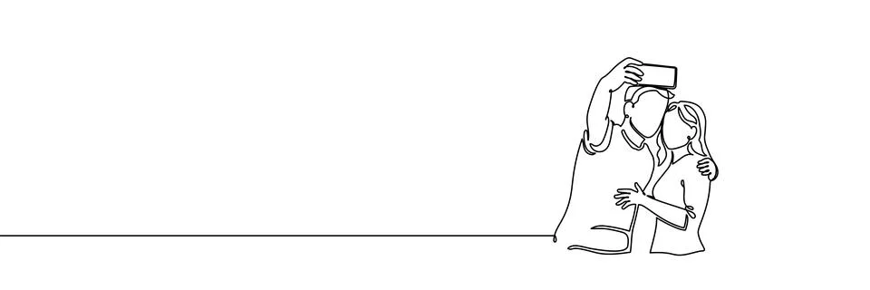 Continuous one line people group art drawing single business couple. Group 스톡 일러스트