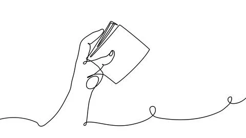 Continuous one line wallet drawing folder document illustration purse single イラスト素材