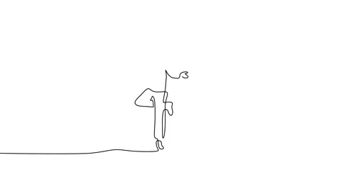 Continuous one single line of dancer man from india Stock Footage 227583582