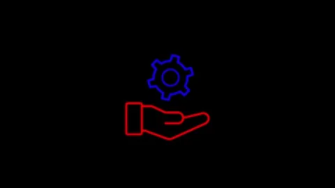Continuous one single line hand setting icon drawing management Manufacturi.. Stock Footage 305300315