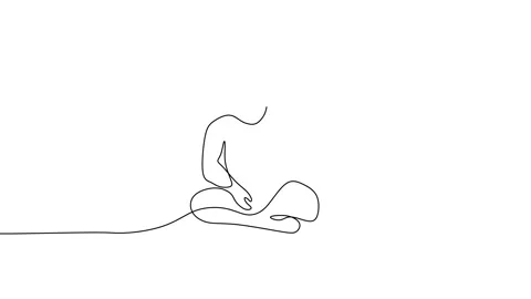 Continuous one single line of indian man wearing traditional clothes Stock Footage 227581186