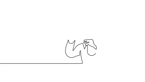 Continuous one single line of scientist doing experiment Vidéo 227556095