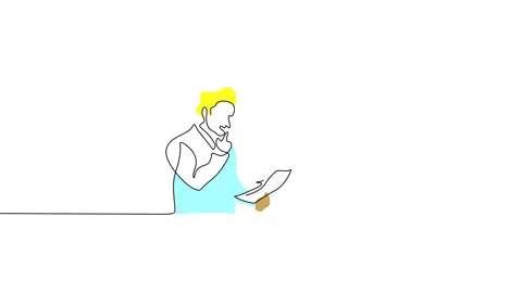 Continuous one single line of two scientist discussion Vidéo 227556383