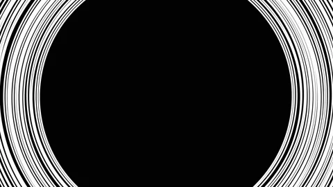 Continuous one white line drawing round animated motion to full white circle  Stock Footage 141261108