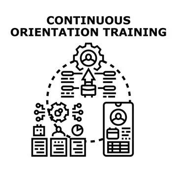 Continuous orientation training for professional development and learning Stock Illustration