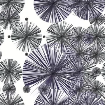 Continuous pattern  of  abstract dandelion Stock Illustration