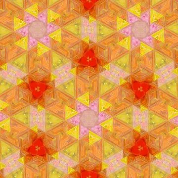 Continuous pattern in autumn colors. Bright orange optical illusion. Illustrazione stock