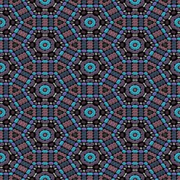 Continuous pattern  of   beadwork Stock Illustration