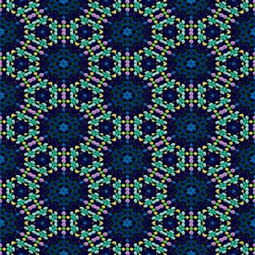 Continuous pattern  of   beadwork 스톡 일러스트