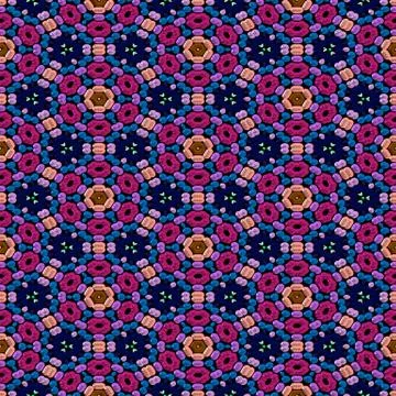 Continuous pattern  of   beadwork 스톡 일러스트