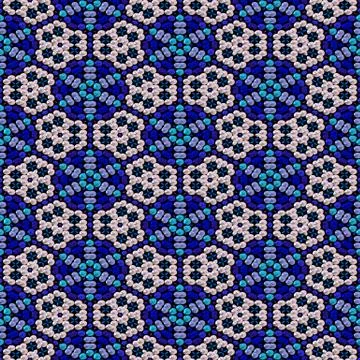 Continuous pattern  of   beadwork 스톡 일러스트