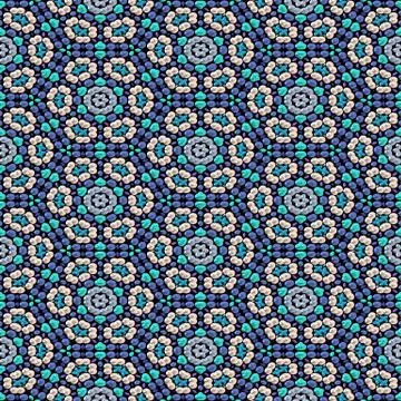 Continuous pattern  of   beadwork Stock Illustration