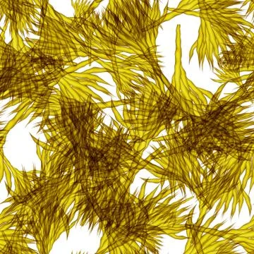 Continuous pattern with  bright seaweed Illustrazione stock