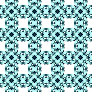 Continuous pattern  with Celtic weaving Stock Illustration