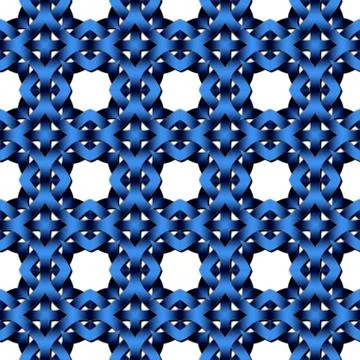 Continuous pattern  with Celtic weaving Illustrazione stock